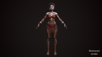 Stylized primal girl 