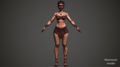 Stylized primal girl 