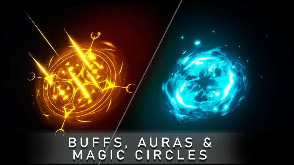 100 Buffs, Auras and Magic Circles VFX Pack 