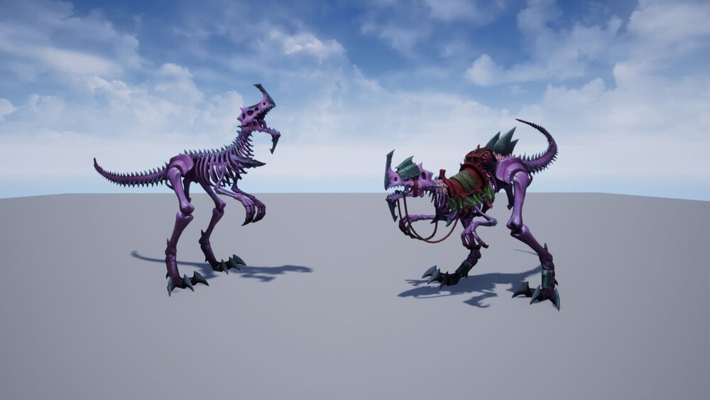 Stylized Fantasy Skeletal Dinosaur Mount 