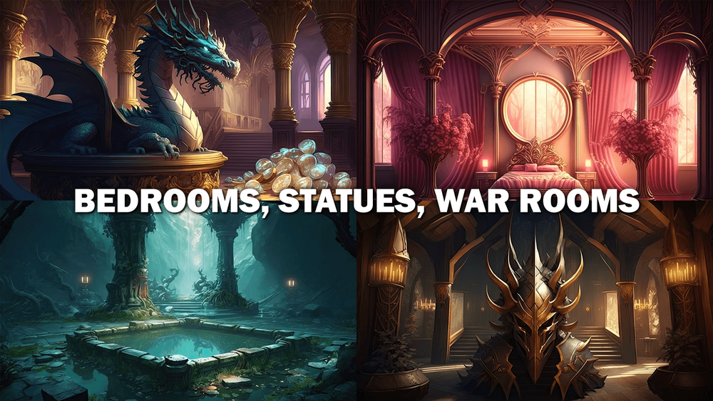 Pack of 400 Heroic Fantasy Interiors 