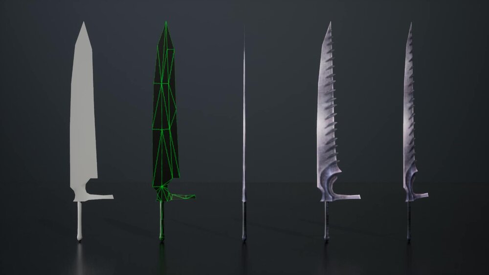 Hand-Painted Low-Poly Fantasy Weapons VOL.01 