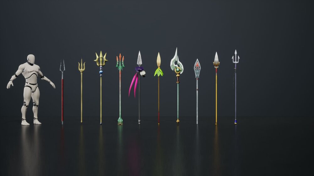 Hand-Painted Low-Poly Fantasy Weapons VOL.01 