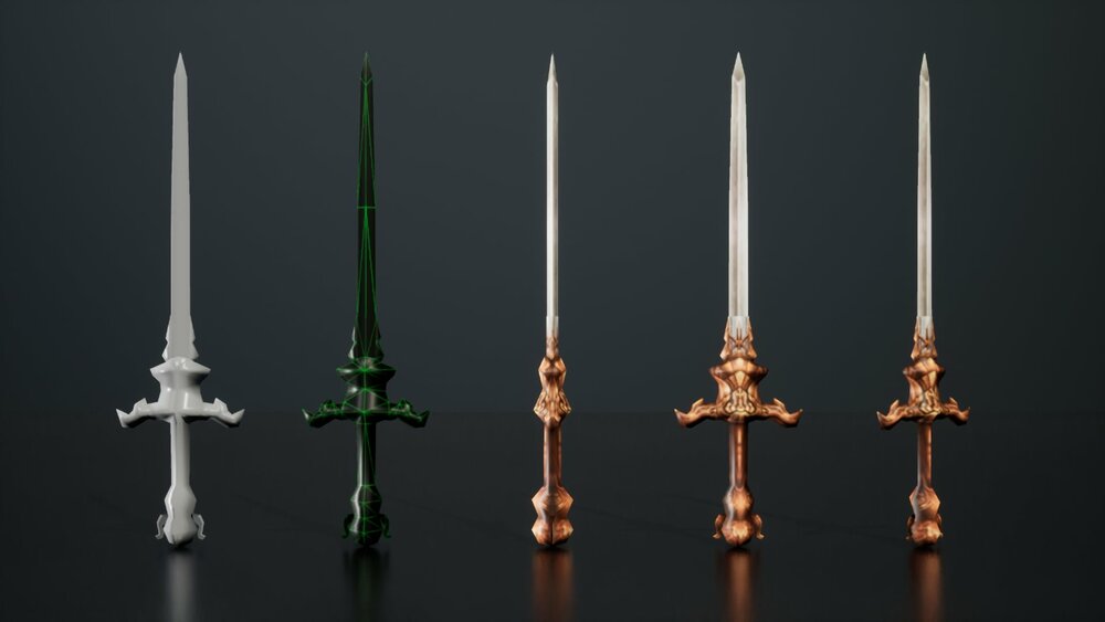 Hand-Painted Low-Poly Fantasy Weapons VOL.01 