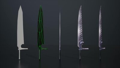 Hand-Painted Low-Poly Fantasy Weapons VOL.01 