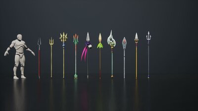 Hand-Painted Low-Poly Fantasy Weapons VOL.01 