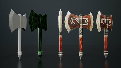 Hand-Painted Low-Poly Fantasy Weapons VOL.01 