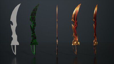 Hand-Painted Low-Poly Fantasy Weapons VOL.01 