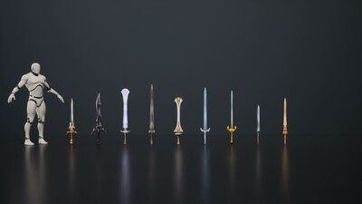 Hand-Painted Low-Poly Fantasy Weapons VOL.01 