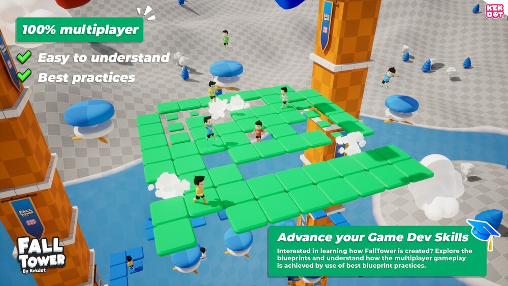 FallTower - Multiplayer Blueprint Game Template - Platformer - By Kekdot 