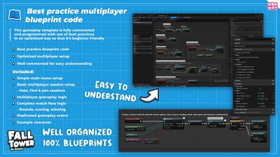 FallTower - Multiplayer Blueprint Game Template - Platformer - By Kekdot 