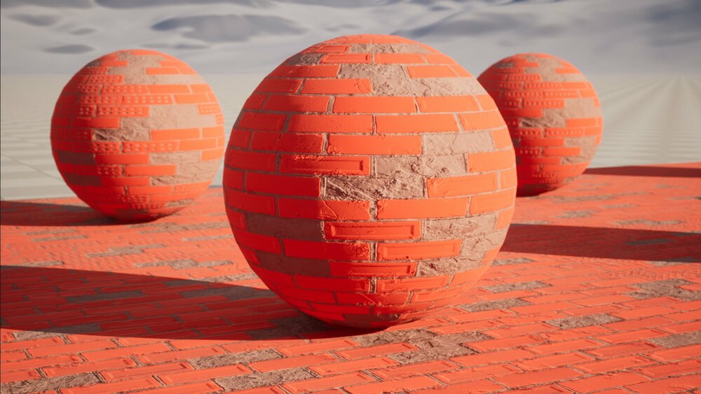 4K Realistic PBR 20 Pcs Brick Material Pack V2 