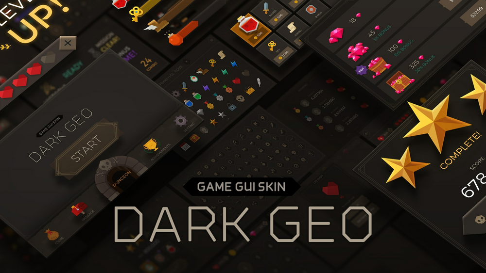 GUI Kit - Dark Geo 