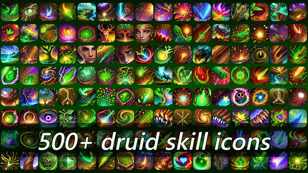 500+ druid skill icons 