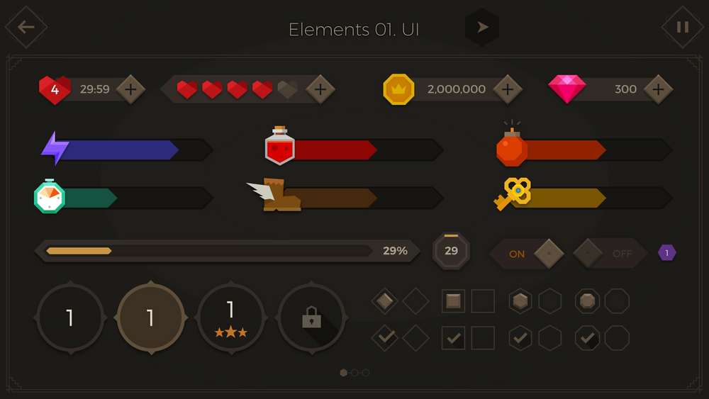 GUI Kit - Dark Geo 