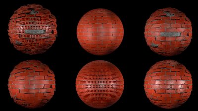 4K Realistic PBR 20 Pcs Brick Material Pack V2 