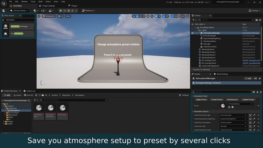 Atmosphere presets 