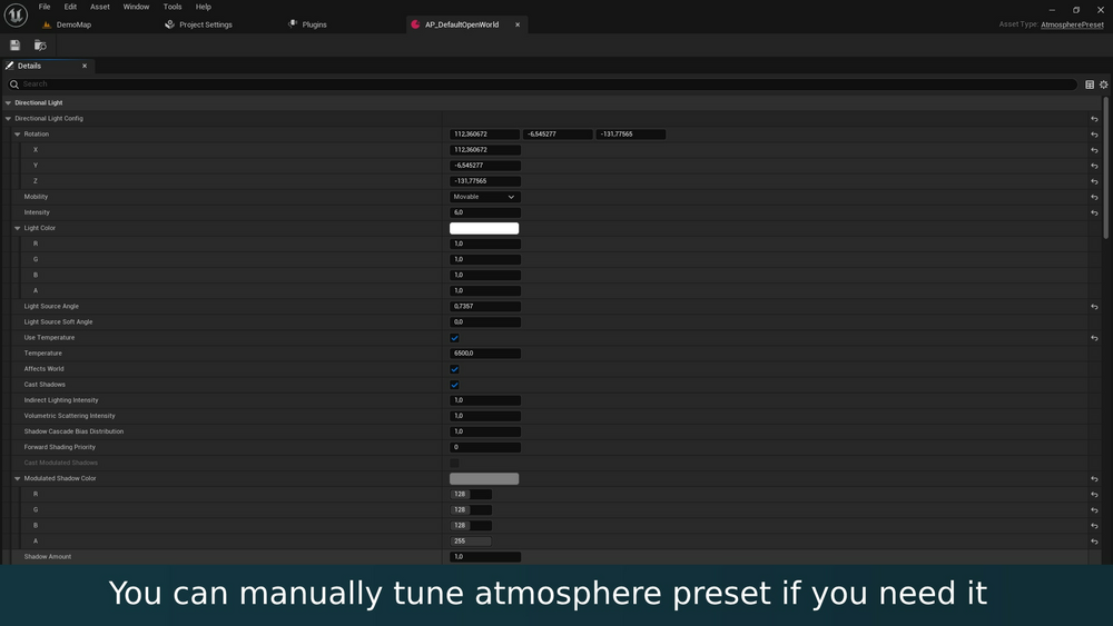 Atmosphere presets 