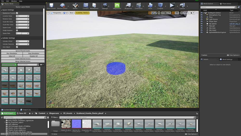 Naatur Plugin: Asset Scattering With Physics Simulation 
