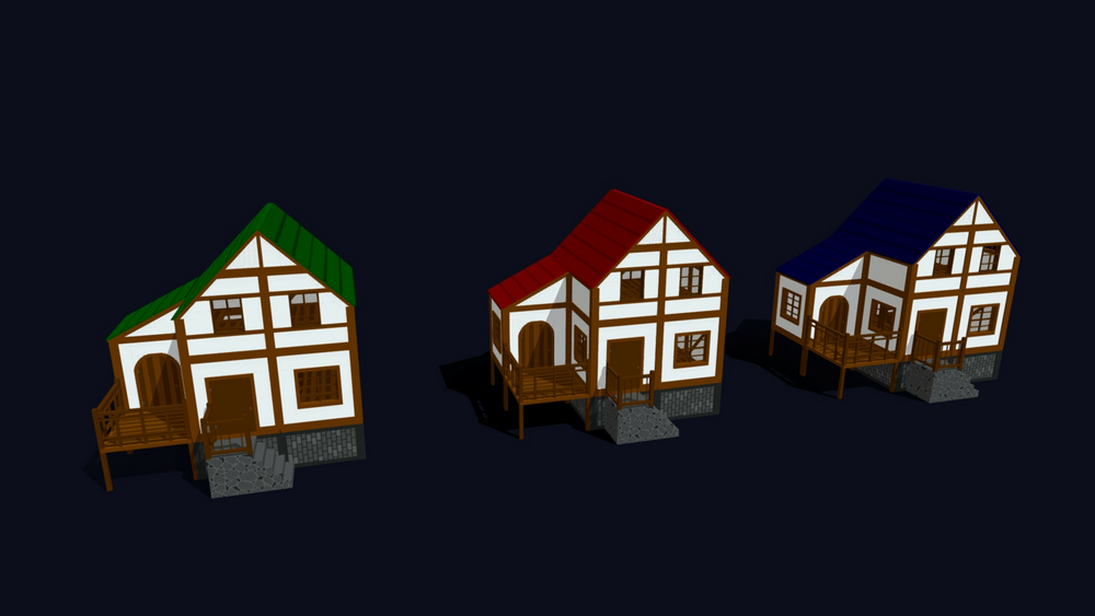 Modular House Pack - Low Poly Voxel Buildings 