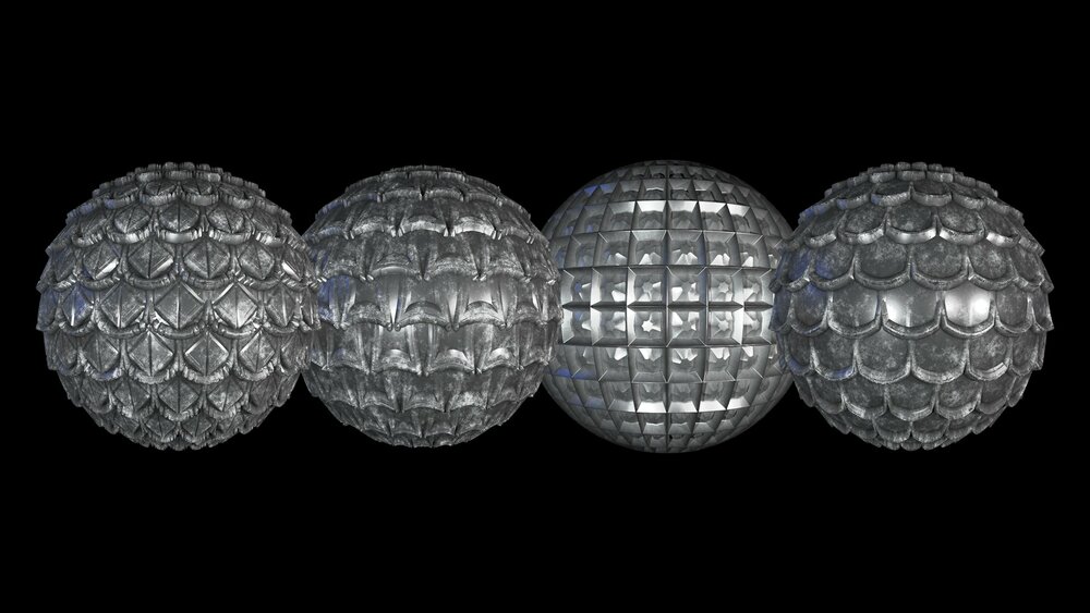 4K Pbr Metal Armor / Shield Material Pack V2 