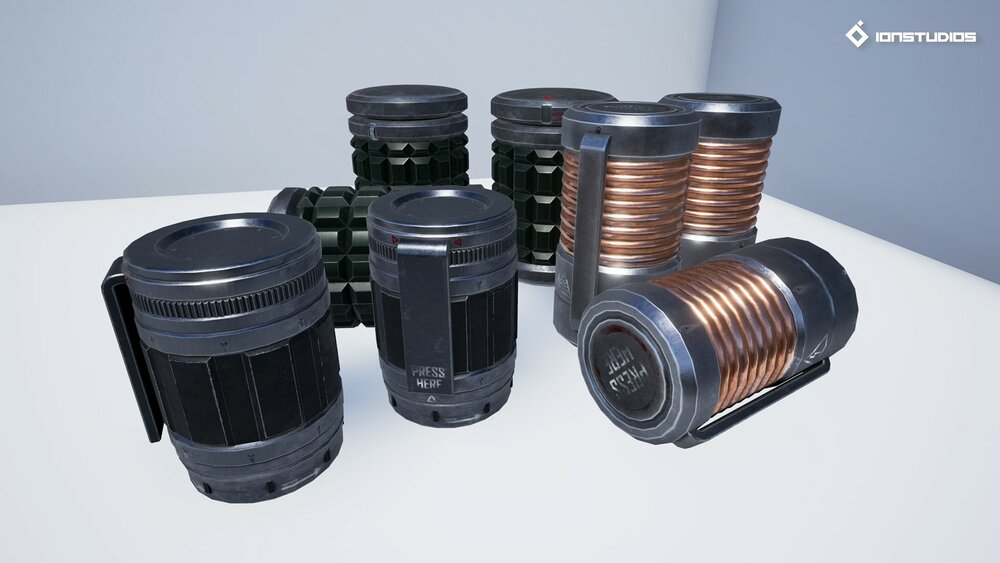 Futuristic Grenade Asset Pack 