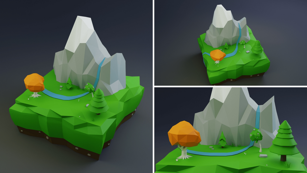 Low Poly Worlds Islands Exteriors Pack 