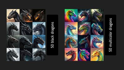 500 Dragon Avatars BIG SET 