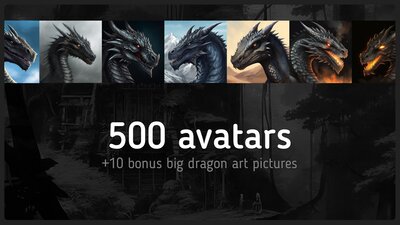 500 Dragon Avatars BIG SET 