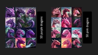 500 Dragon Avatars BIG SET 