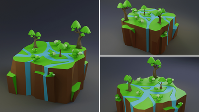 Low Poly Worlds Islands Exteriors Pack 