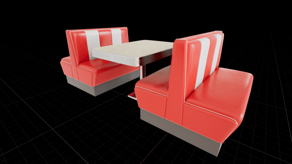 Retro Restaurant  Diner 50s Furniture Bundle 