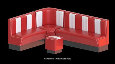 Retro Restaurant  Diner 50s Furniture Bundle 