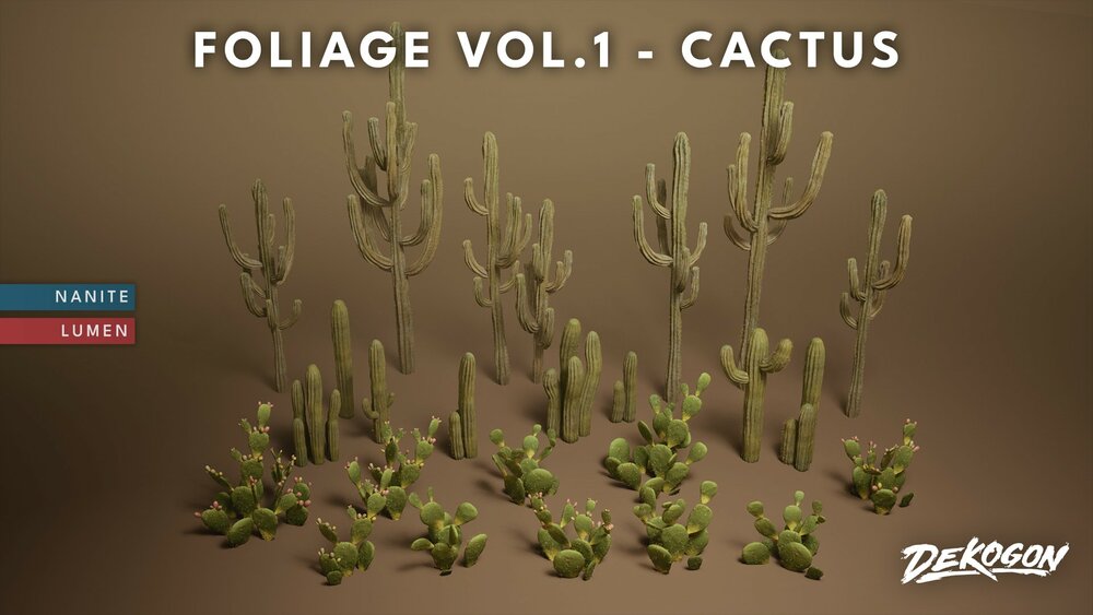 Foliage VOL.1 - Cactus (Nanite) 