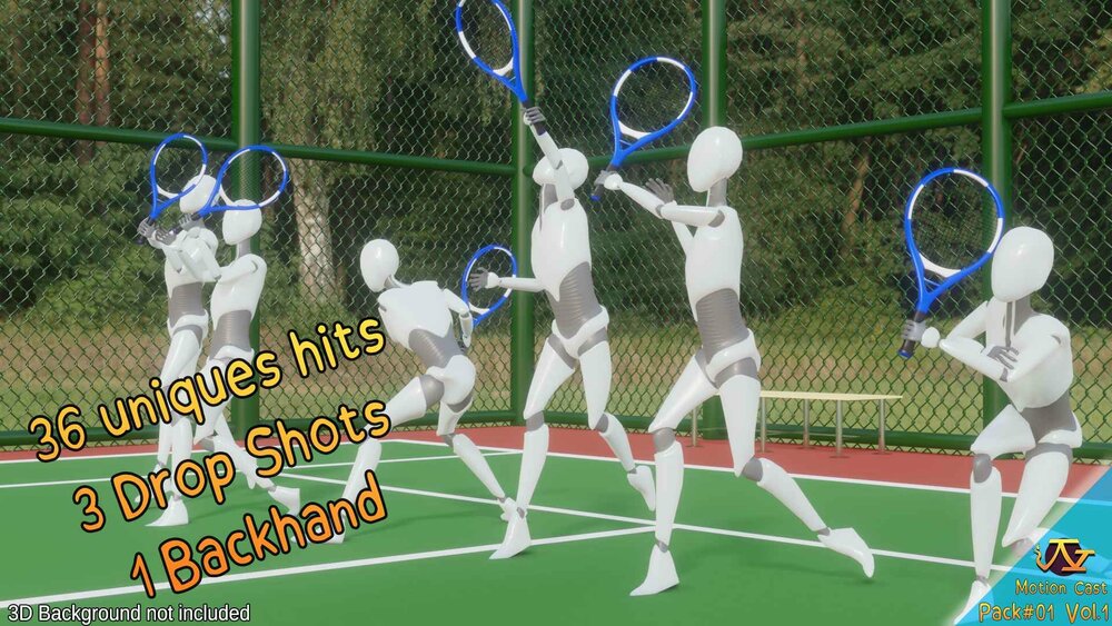 Tenniswoman animations (Motion Cast#01 Vol.1) 