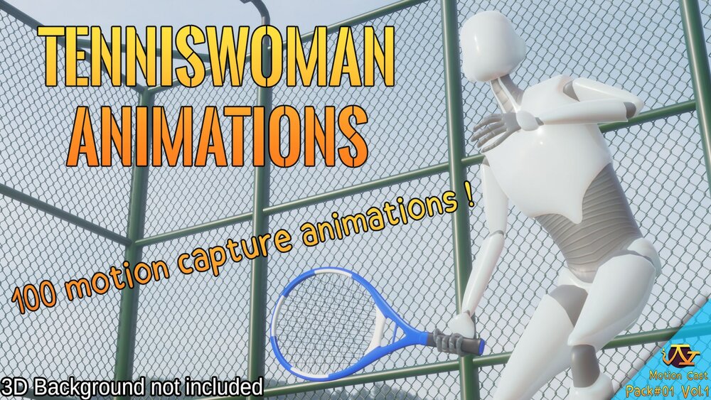 Tenniswoman animations (Motion Cast#01 Vol.1) 