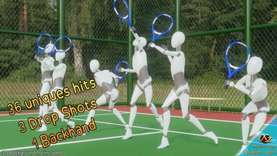 Tenniswoman animations (Motion Cast#01 Vol.1) 