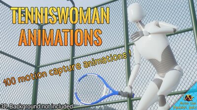 Tenniswoman animations (Motion Cast#01 Vol.1)