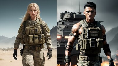 4K Modern Soldiers Icons 