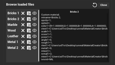 Runtime Material Creator 