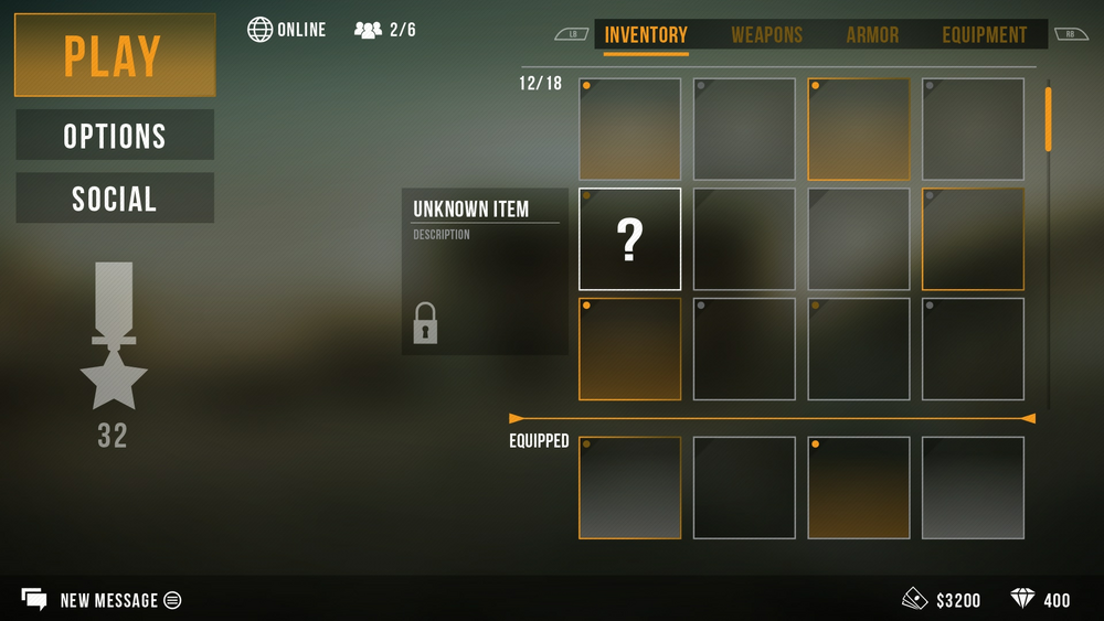 Military Shooter Themed UI Elements 