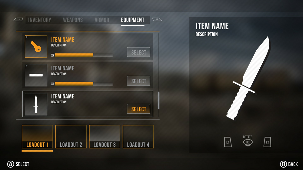 Military Shooter Themed UI Elements 