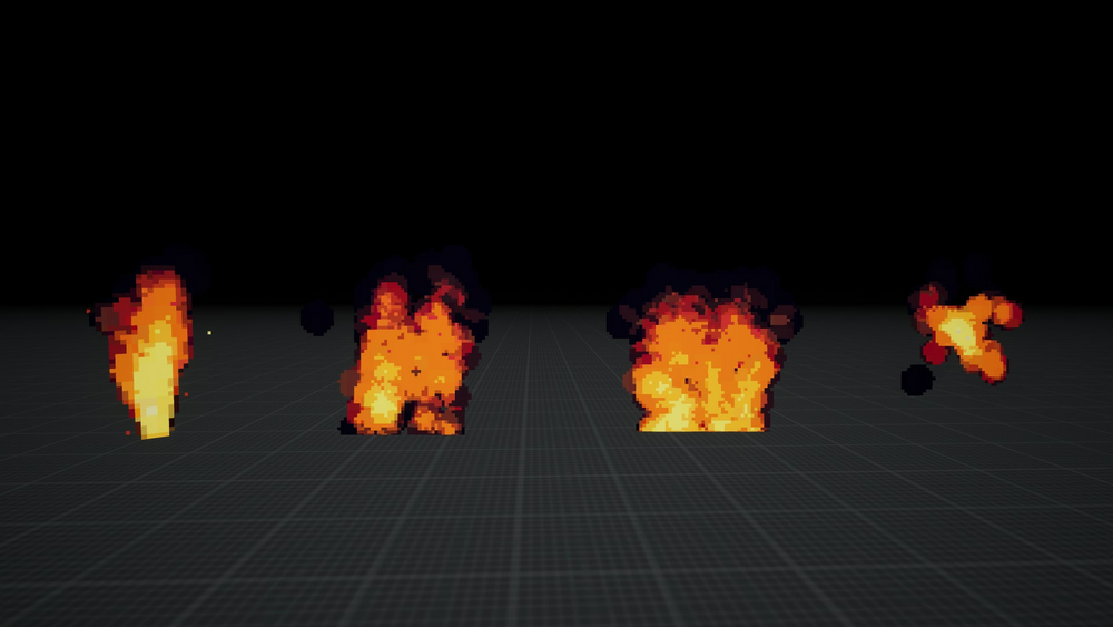 Pixel Style Flame Vfx Pack (Niagara) 