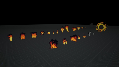 Pixel Style Flame Vfx Pack (Niagara) 