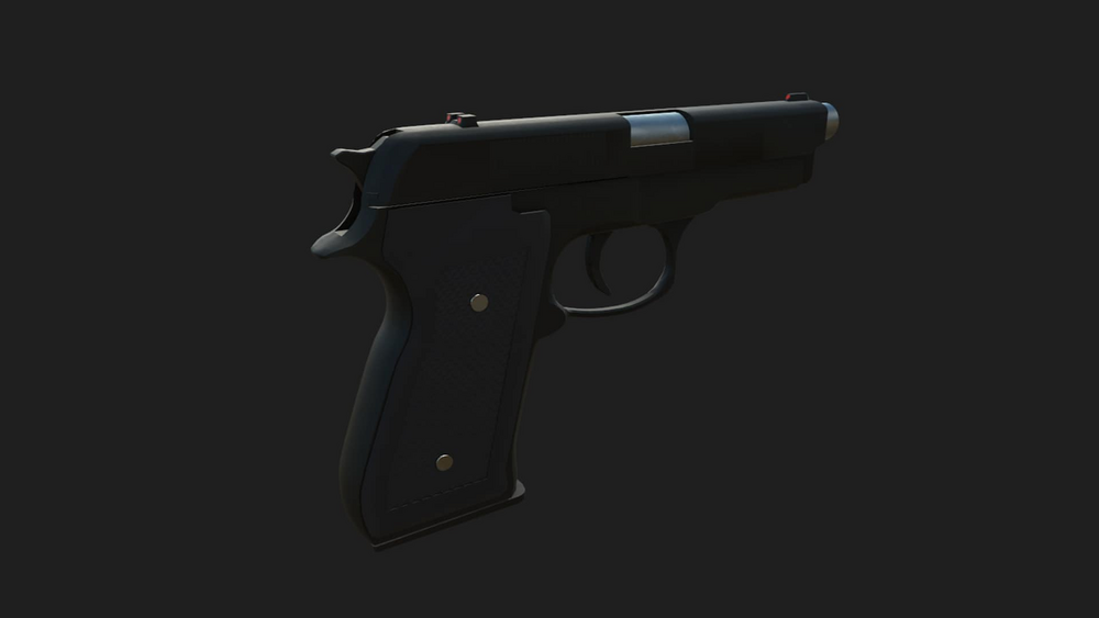 Pistol 9mm With Animations 