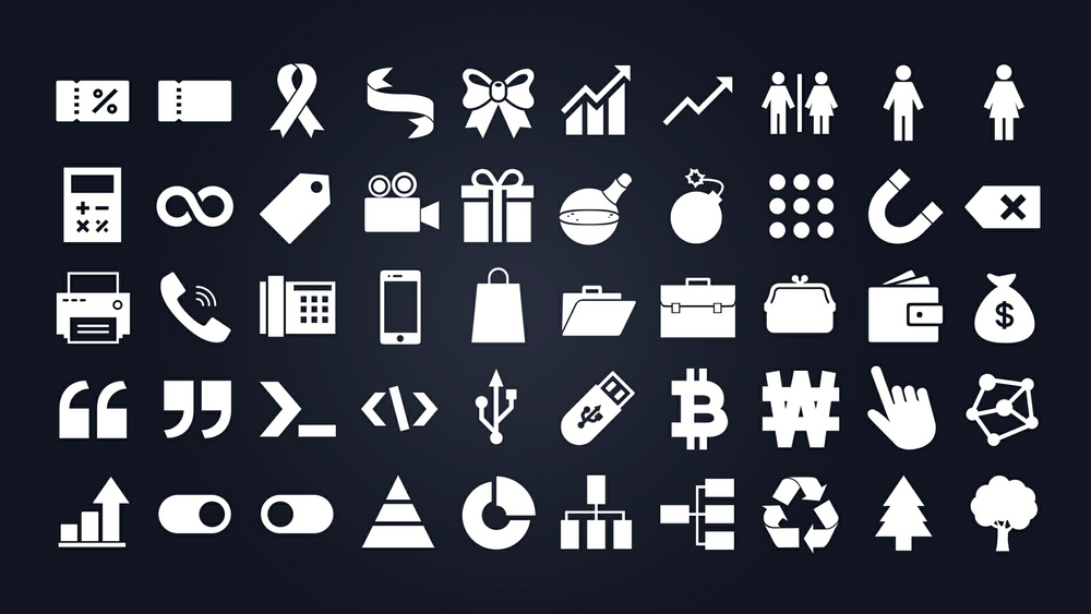 710+ Simple Flat Icons 