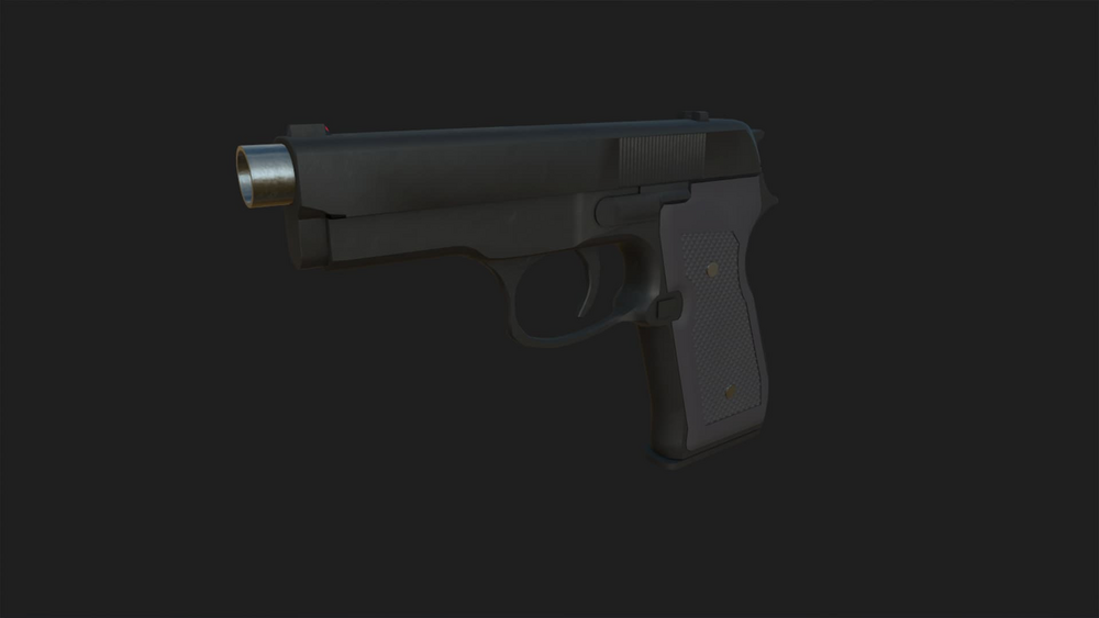 Pistol 9mm With Animations 