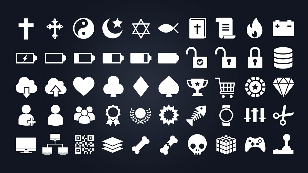 710+ Simple Flat Icons 