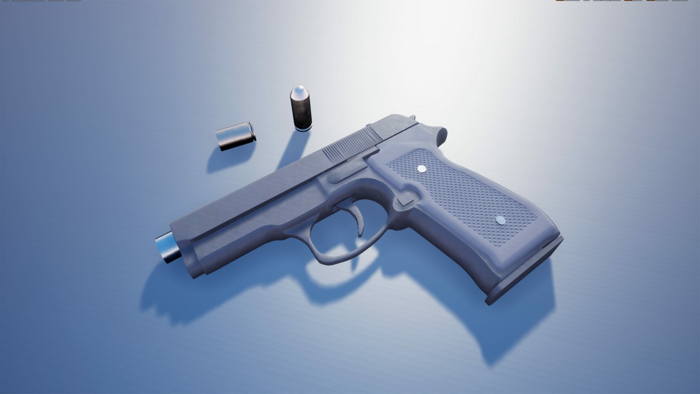 Pistol 9mm With Animations 