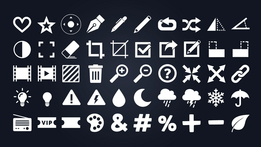 710+ Simple Flat Icons 